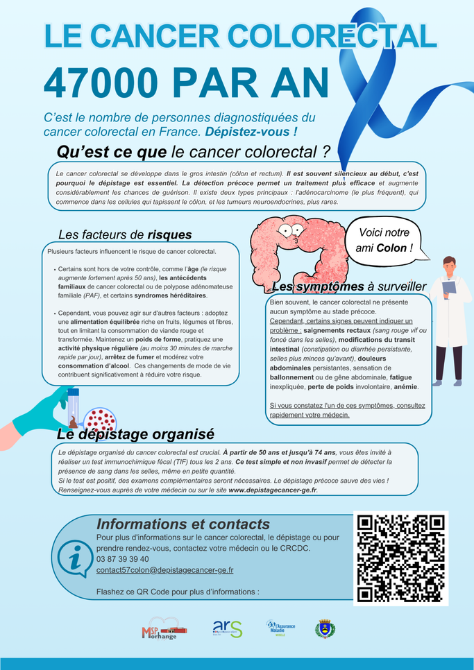Poster d'informations - Cancer colorectal